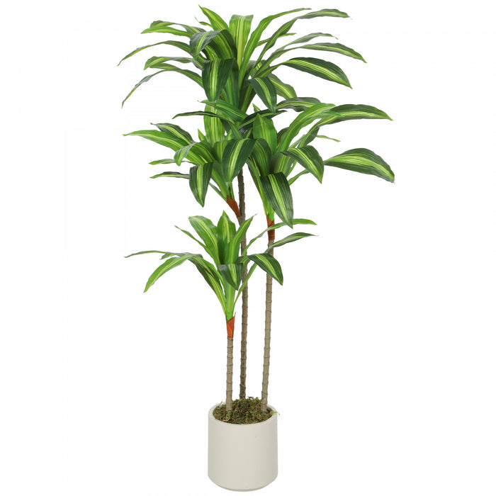 HOMCOM Arbre Dracaena Artificiel de 4pi, Plante Factice pour Decoration