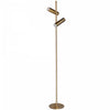 Lampe à pied Constance de Dainolite en acrylique givré qui diffuse la lumière, avec fini laiton vieilli et ampoule de 12 W