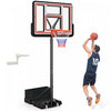 Goplus 7.4-10 Ft Systeme Exterieur De Cercle De Basket-ball Avec 44 Pouces De Panneau Arriere Pc A L'epreuve