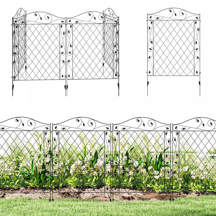 Outsunny 11.5' Cloture de jardin decorative