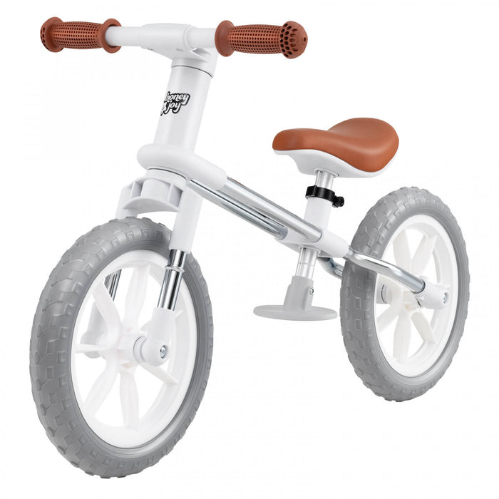 Honeyjoy 12\" Equilibre Velo 2 Roues Velo Pour Enfants Avec Siege Reglable Blanc