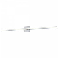 Lumière de coiffeuse Arandel de Dainolite en acrylique blanc qui diffuse la lumière, avec fini chromé poli et ampoule à DEL de 36 W