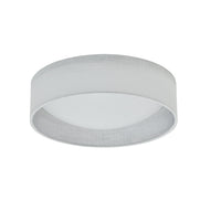 Petit plafonnier affleuré Cfled de Dainolite de 11 po, avec abat-jour blanc