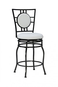 Tabouret bar Townsend en similicuir et avec pattes réglables - noir