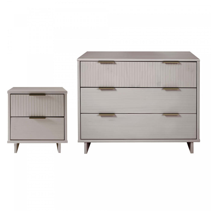 Ensemble de commode moderne Granville 2 pieces en gris clair