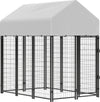 PawHut Cage pour Chien, Chenil Metallique avec Toit, Parc d'Exterieur pour Animaux