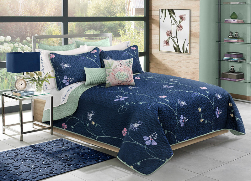 Ensemble de Courtepointe Reversible 3 Pieces Tres Grand Lit 