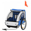 Aosom Remorque de velo pour enfants 2 places, bleu