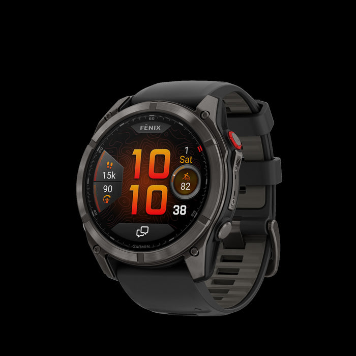 Montre intelligente Garmin Fenix 8 Pro 51 mm Carbon Adventure - Suivi exterieur, autonomie prolongee, navigation par carte, LTE LiveTrack, perte de vitesse de pas, alarme intelligente