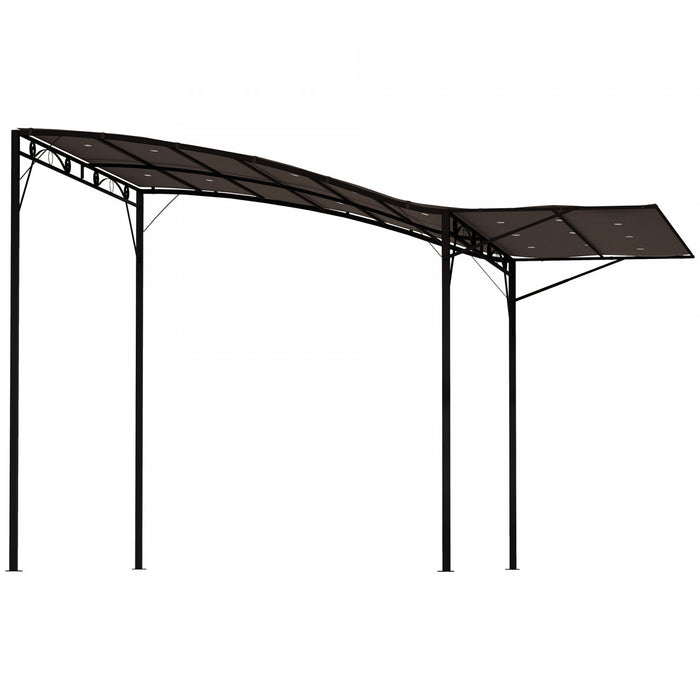 Outsunny Abri De Jardin En Metal De 10 X 8 Pi Avec Abri D’auvent Lateral Extensible