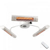 Outsunny Chauffe-terrasse electrique avec 3 panneaux chauffants argent