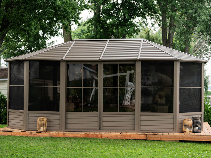 Gazebo Penguin Florence - Solarium 12x18 Toit d'acier