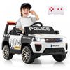 Honeyjoy Kids Ride Sur Voiture De Police 12v 7a Alimentee Par Batterie Voiture De Police Avec Telecommande Blanche