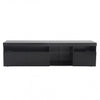 James 70.8\" Cabinet TV Moderne avec Eclairage LED USB et Facade Haute Brillance, Noir