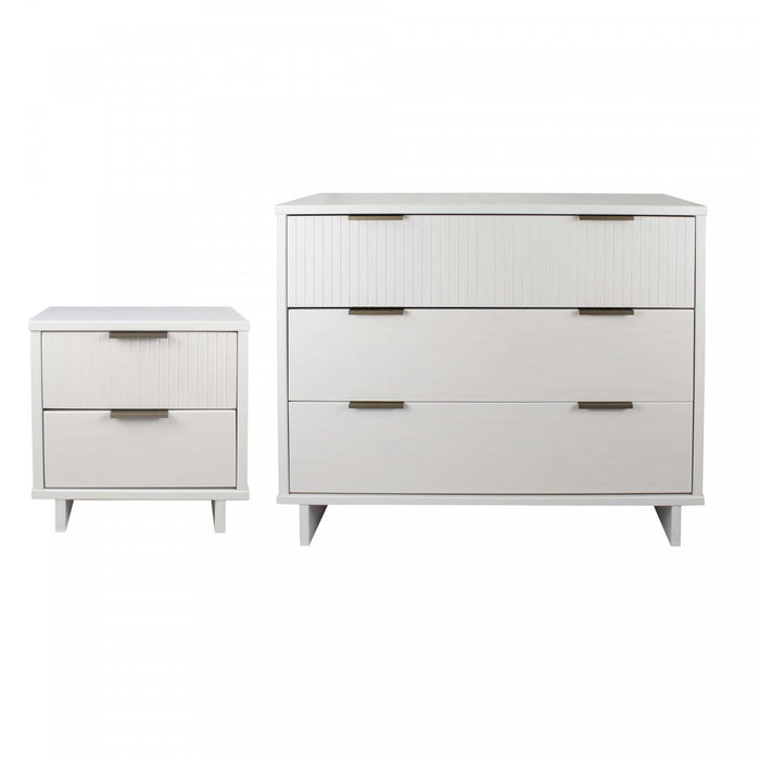 Ensemble de commode 2 pieces Granville Modern en blanc
