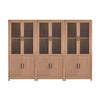 Ensemble de 3 bibliotheques-armoires Jodie style milieu du siecle 31\" en erable (6 etageres)