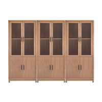 Ensemble de 3 bibliotheques-armoires Jodie style milieu du siecle 31