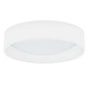 Plafonnier affleuré Cfled de Dainolite de 15 po avec abat-jour ivoire