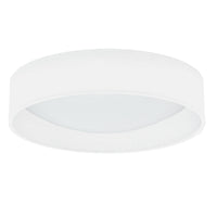 Plafonnier affleuré Cfled de Dainolite de 15 po avec abat-jour ivoire