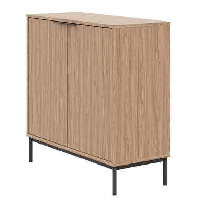 Nordika Slim 2-Door Storage Cabinet - Light Walnut | Armoire de rangement mince Nordika à 2 portes - noyer clair
