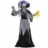Outsunny Decoration D'halloween Animee, Sorciere Animatronique, Noir