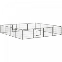 Pawhut Parc D'exercice Pour Animaux De Compagnie, Cloture Pour Chiens En Acier A 16 Panneaux, Parc D