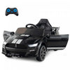 Costway 12v Sous Licence Ford Mustang Shelby Gt500 Enfants Rouler Sur Voiture Avec Telecommande Noir