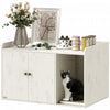 Cat Litter Box Enclosure With Scratching Mat