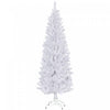 Homcom Arbre De Noel Artificiel De 6pi De Haut Avec Base En Acier, Blanc