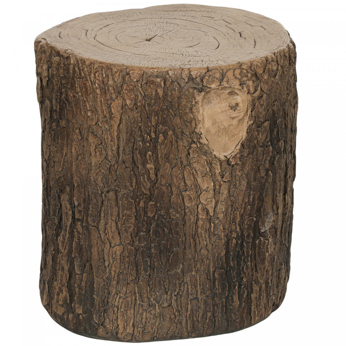 Outsunny Tabouret De Jardin Decoratif En Forme De Souche D'arbre 15\"