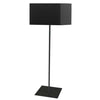 Lampe à pied Maine de Dainolite avec abat-jour carré noir et 1 ampoule