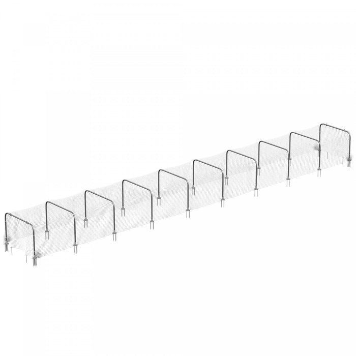 Tunnel a Poules 900 x 100 cm Exterieur pour 10-15 Poules