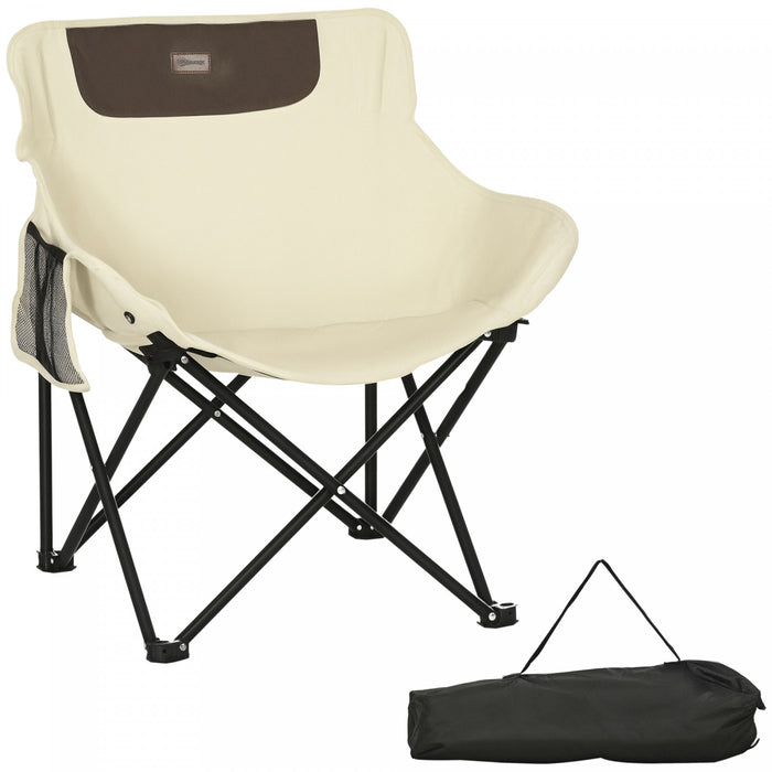 Outsunny chaise de Camping legere pour adultes avec poche laterale de sac