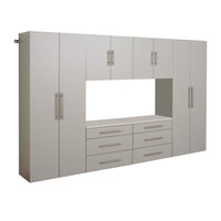  Hangups Armoire De Rangement De Garage 120 Pouces, Ensemble I De 6 Pieces – Gris Clair