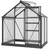 Outsunny Serre Chaude De Jardin De Plain-pied Avec Porte Coulissante