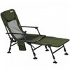 Outsunny Chaise De Lit De Peche Pliante, Repose-pieds Inclinable Vert Fonce