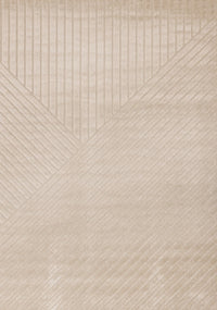  Tapis design a rayures angulaires beige Oslo, 7'10