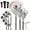 Costway 9 Pcs Femmes Complete Golf Club Set A Main Droite Avec 460cc Alliage Driver Fers Rose