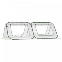 Outsunny Mini Serre Pop-up De Jardin - Serre A Tomates - 4 Fenetres + 4 Portes Zippees Enroulable -