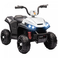 Qaba Voiture Electrique 12 V Pour Enfants, Quad Pour Enfants Alimente Par Batterie Avec Suspension A