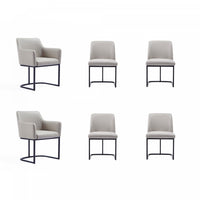  Ensemble de salle a manger moderne Serena 6 pieces en gris clair