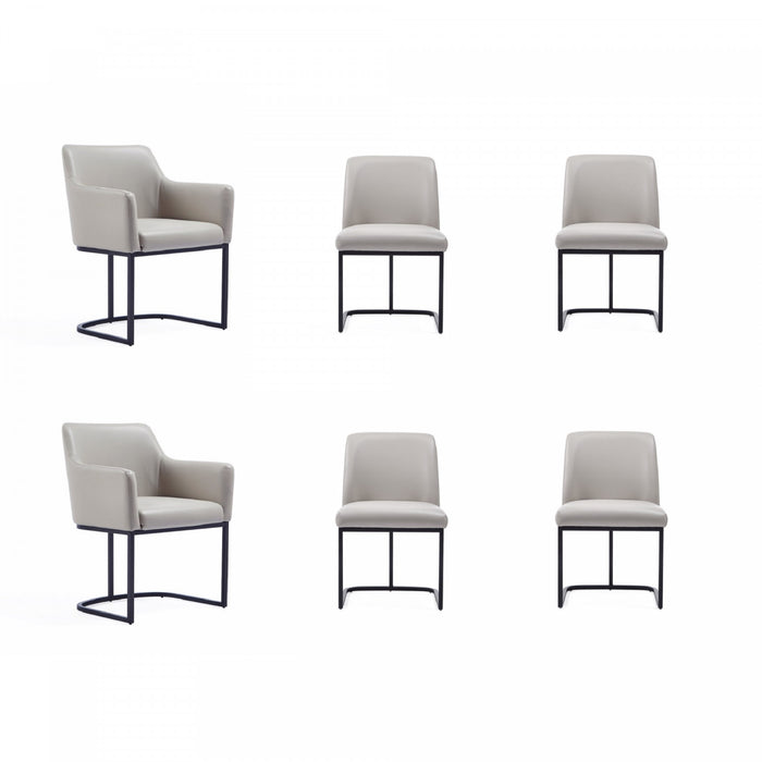 Ensemble de salle a manger moderne Serena 6 pieces en gris clair