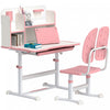 Qaba Ensemble Bureau Et Chaise D'etude Pour Enfants, Reglable, Rose