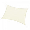 Voile D'ombrage Rectangulaire 3 X 4 M Polyethylene Haute Densite Resistant Aux Uv Coloris Creme
