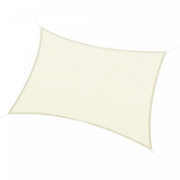Voile D'ombrage Rectangulaire 3 X 4 M Polyethylene Haute Densite Resistant Aux Uv Coloris Creme