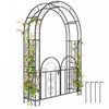 Outsunny Arche De Jardin En Acier De 7,4 Pi Avec Portail, Noir