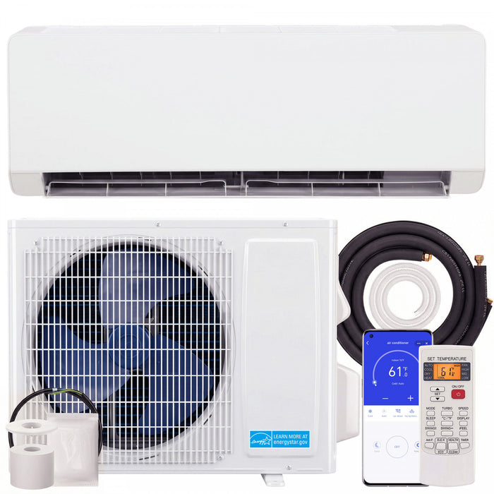Climatiseur mini split HOMCOM 23 000 BTU, unite AC SEER2 22 avec WiFi