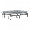 Ensemble de conversation moderne Sunnyside 5 pieces en gris
