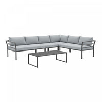  Ensemble de conversation moderne Sunnyside 5 pieces en gris