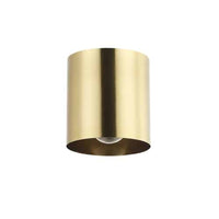 Plafonnier affleuré Theron de Dainolite avec fini laiton vieilli et 1 ampoule